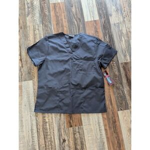 Sivvan GREY Scrub Top Solid, Size XL